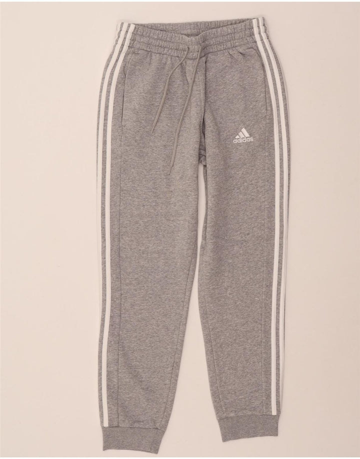 ADIDAS Damen Trainingshose Jogger UK 14 Mittelgraue Baumwolle