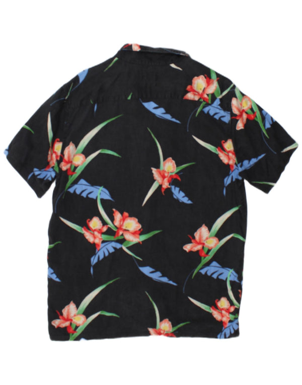 Levi's Herren-Hemd, kurzärmelig, entspannte Passform, mittelschwarz, hawaiianisches Blumenmuster