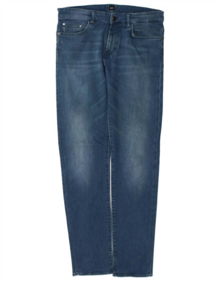 Hugo Boss Herren Slim Jeans W34 L34 Blaue Baumwolle