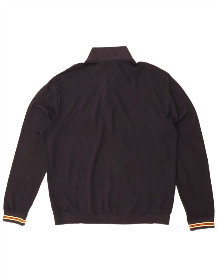 Farah Herren-Pullover mit Knopfleiste, moderne Passform, 2XL, Marineblau, Baumwolle