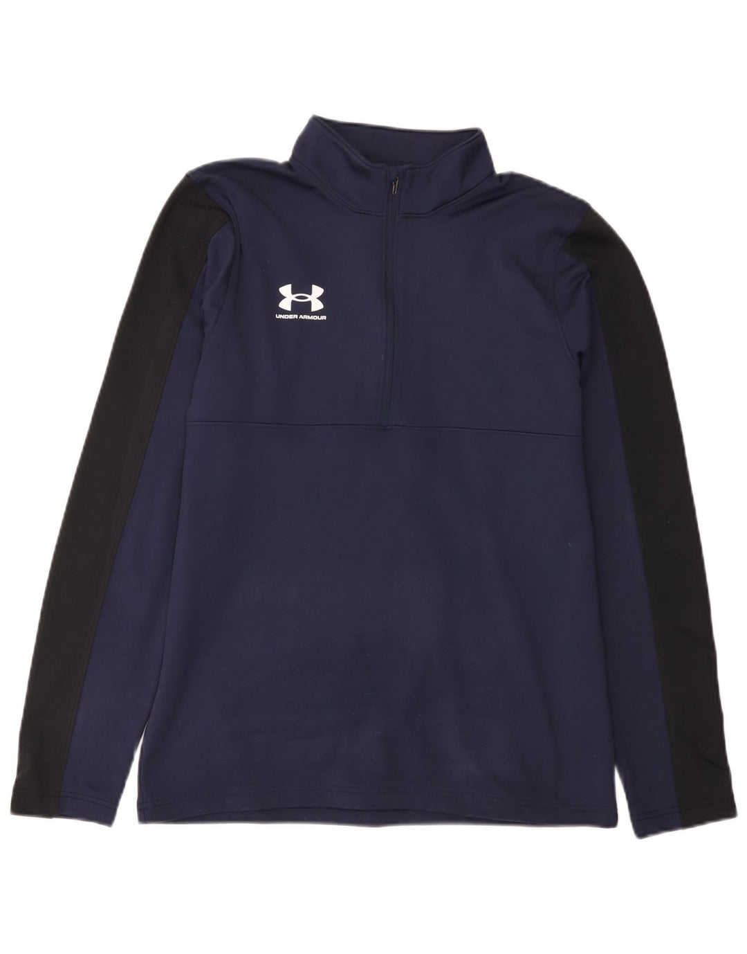 Under Armour Herren-Oberteil mit Reißverschluss, langärmlig, Mittelblau, Farbblock