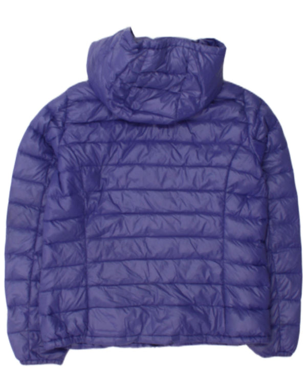 Benetton Womens Hooded Padded Jacket UK 14 Large Purple