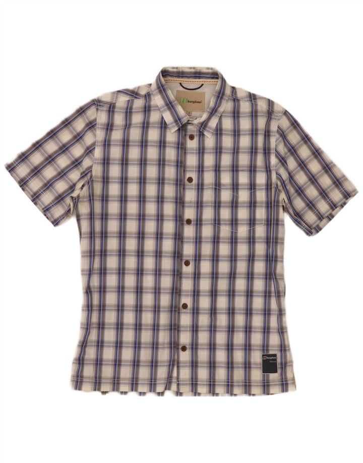 Berghaus Herren Kurzarm-Kurzarmhemd, groß, blau kariert
