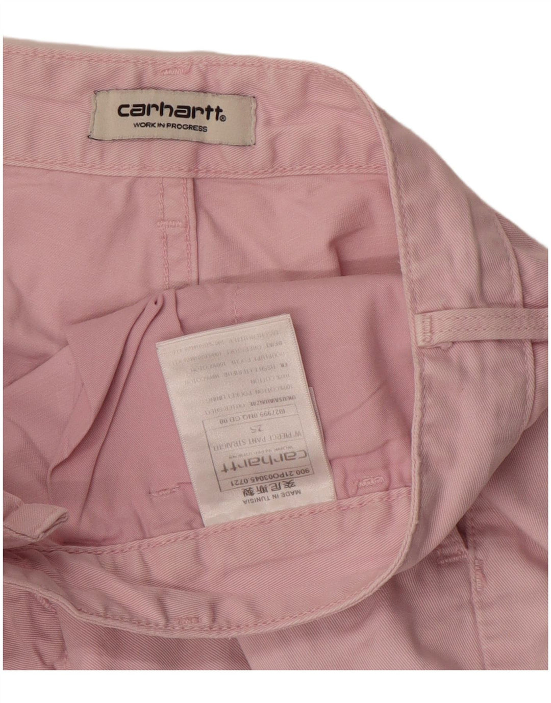 CARHARTT Damen Gerade Cargohose W25 L29 Rosa Baumwolle