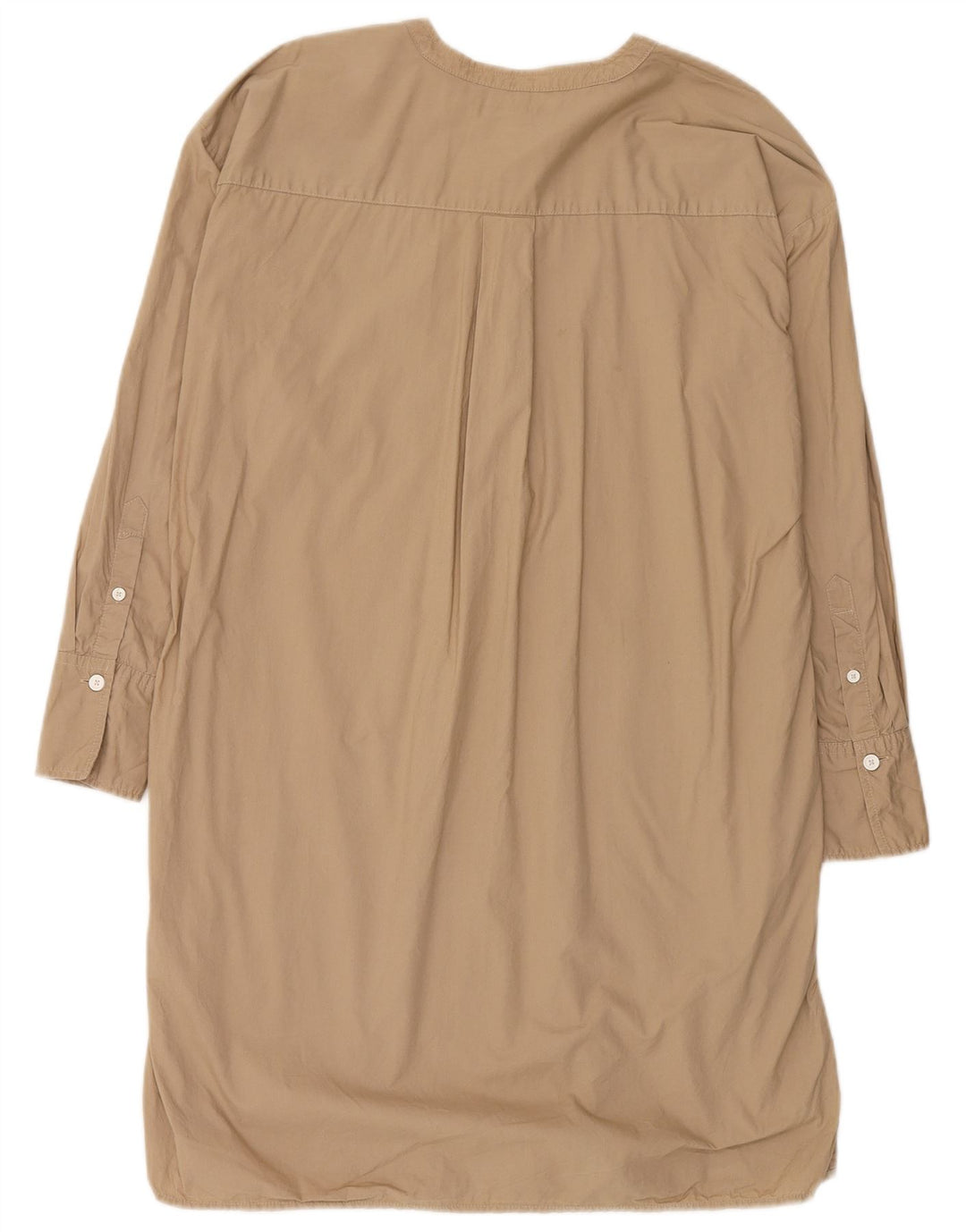 Tommy Hilfiger Damen Übergroßes Pullover-Hemdkleid UK 6 XS Beige Baumwolle