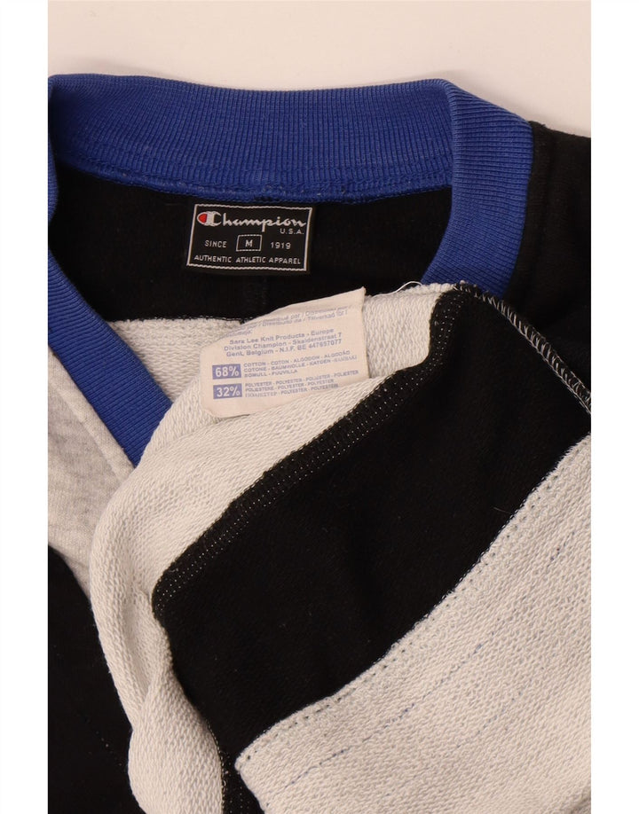 CHAMPION Herren-Sweatshirt mit Grafik, lockerer Passform, Mittelgrau, Farbblock