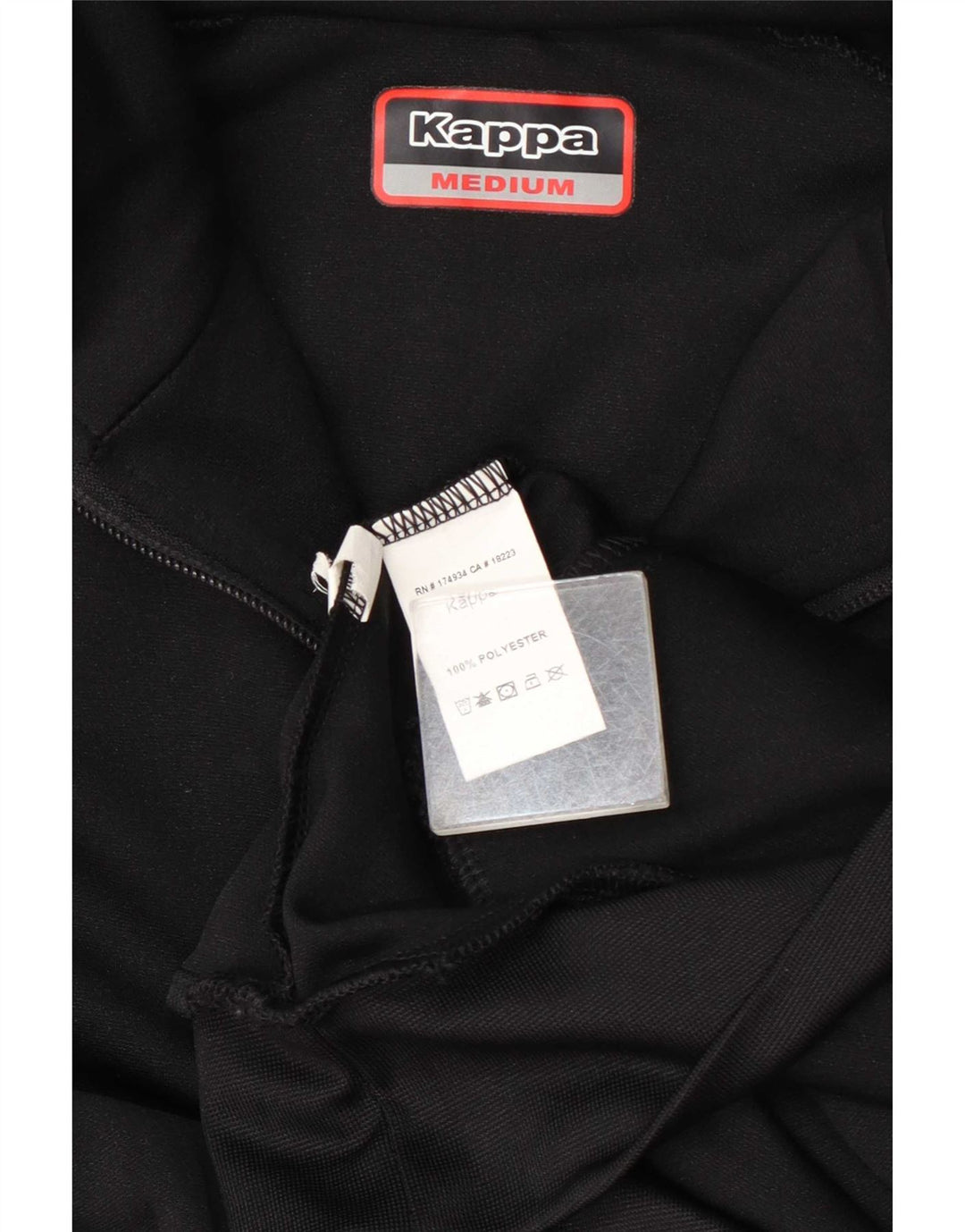 Kappa Herren Graphic Pullover Trainingsanzug Top Jacke Medium Schwarz Polyester