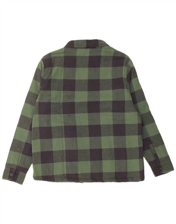 ACTIVE TOUCH Herren-Lumberjack-Flanellhemd XL aus grüner Gingham-Baumwolle