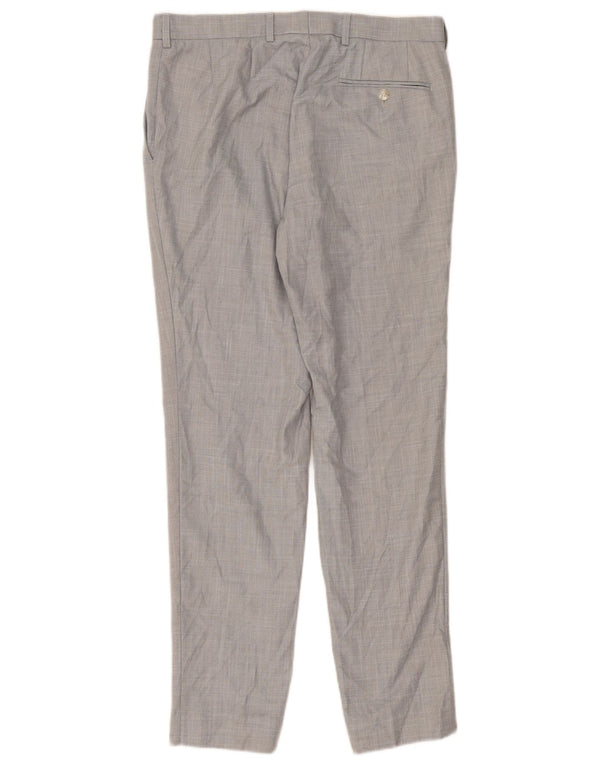 Marks & Spencer Mens Super Slim Fit Suit Trousers W32 L31 Silver Pinstripe