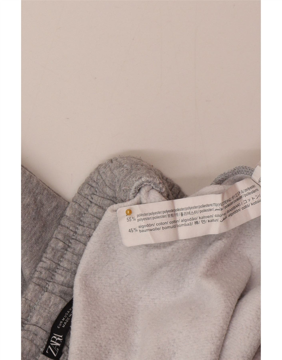 Zara Damen-Trainingshose, Jogginghose, UK 12, Mittelgrau geflecktes Polyester