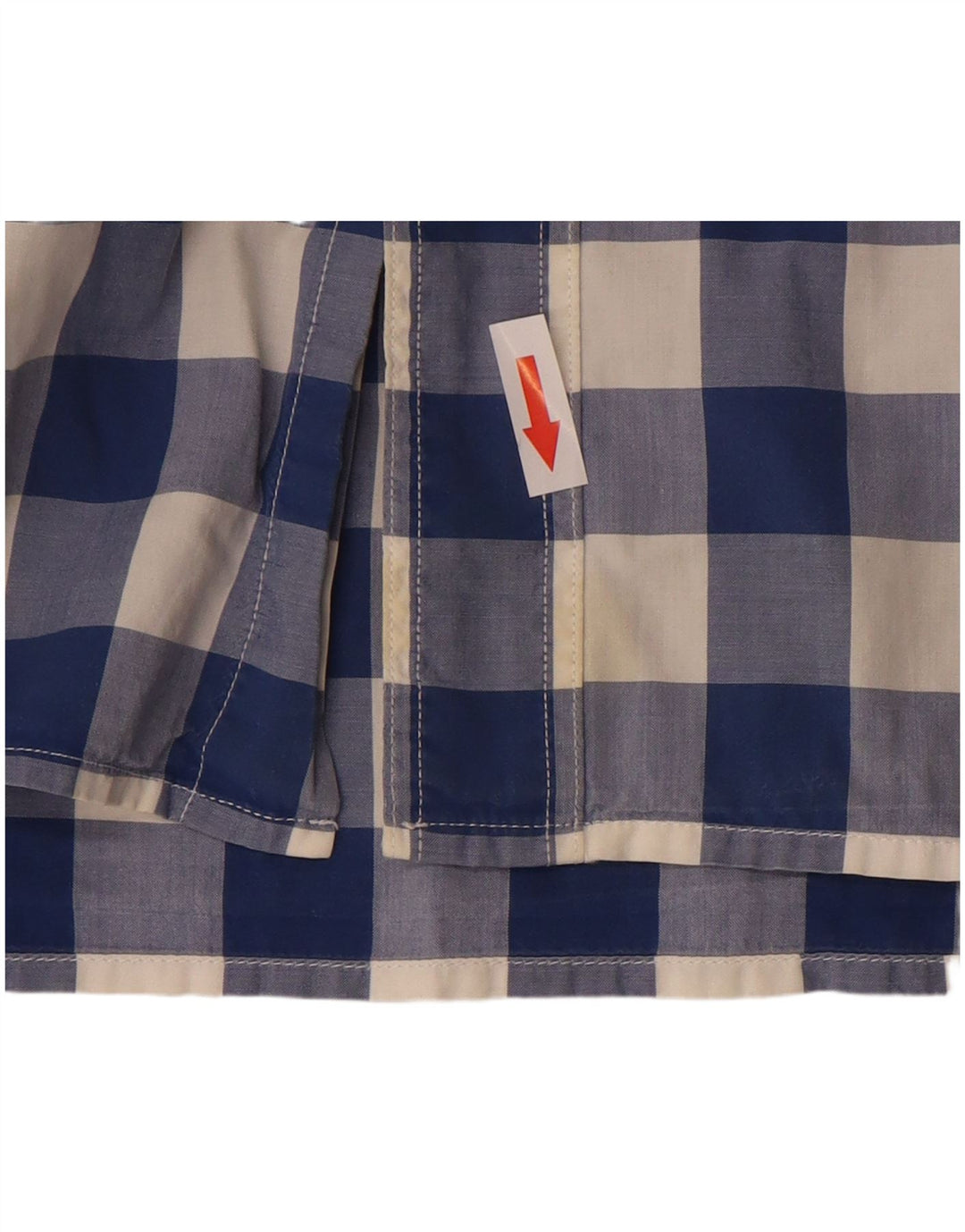 Levi's Herren-Kurzarmhemd mit Standard-Passform, mittelblaue Gingham-Baumwolle