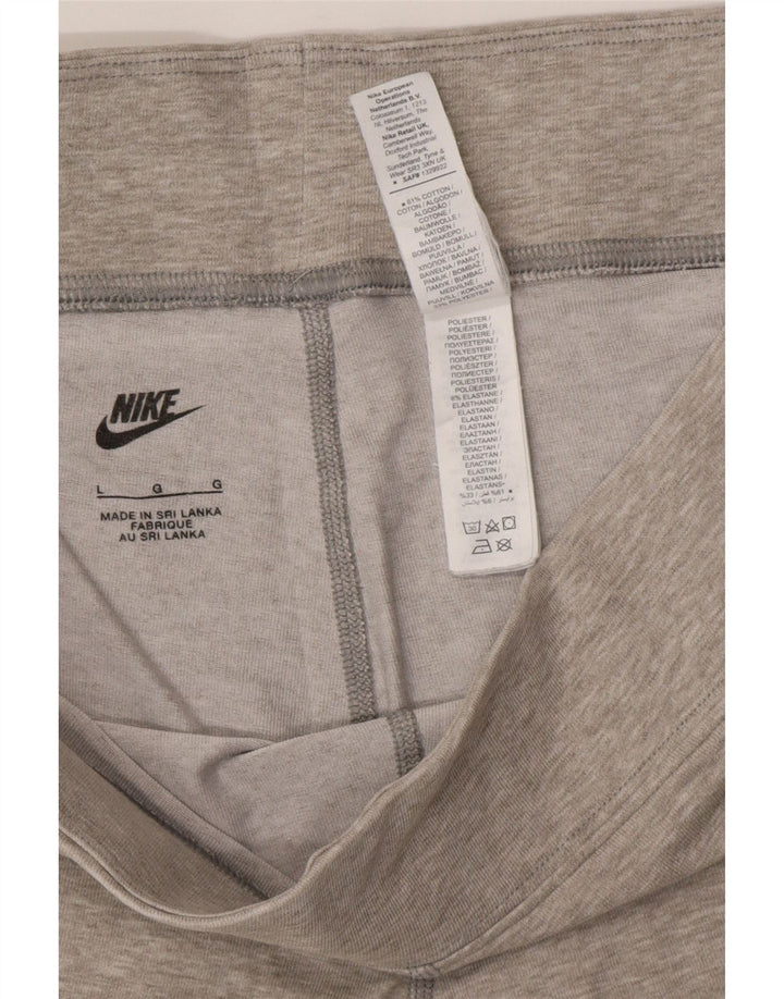 Nike Womens Crop Graphic Leggings UK 14 Große grau gefleckte Baumwolle