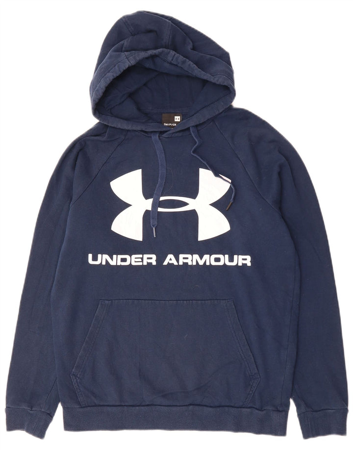 UNDER ARMOUR Herren-Kapuzenpullover mit Grafik, Größe S, marineblaue Baumwolle