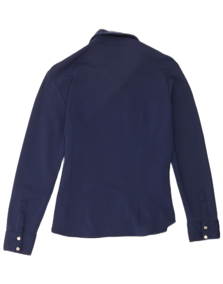 Casucci Damen Hemdbluse UK 12 Medium Marineblau Nylon
