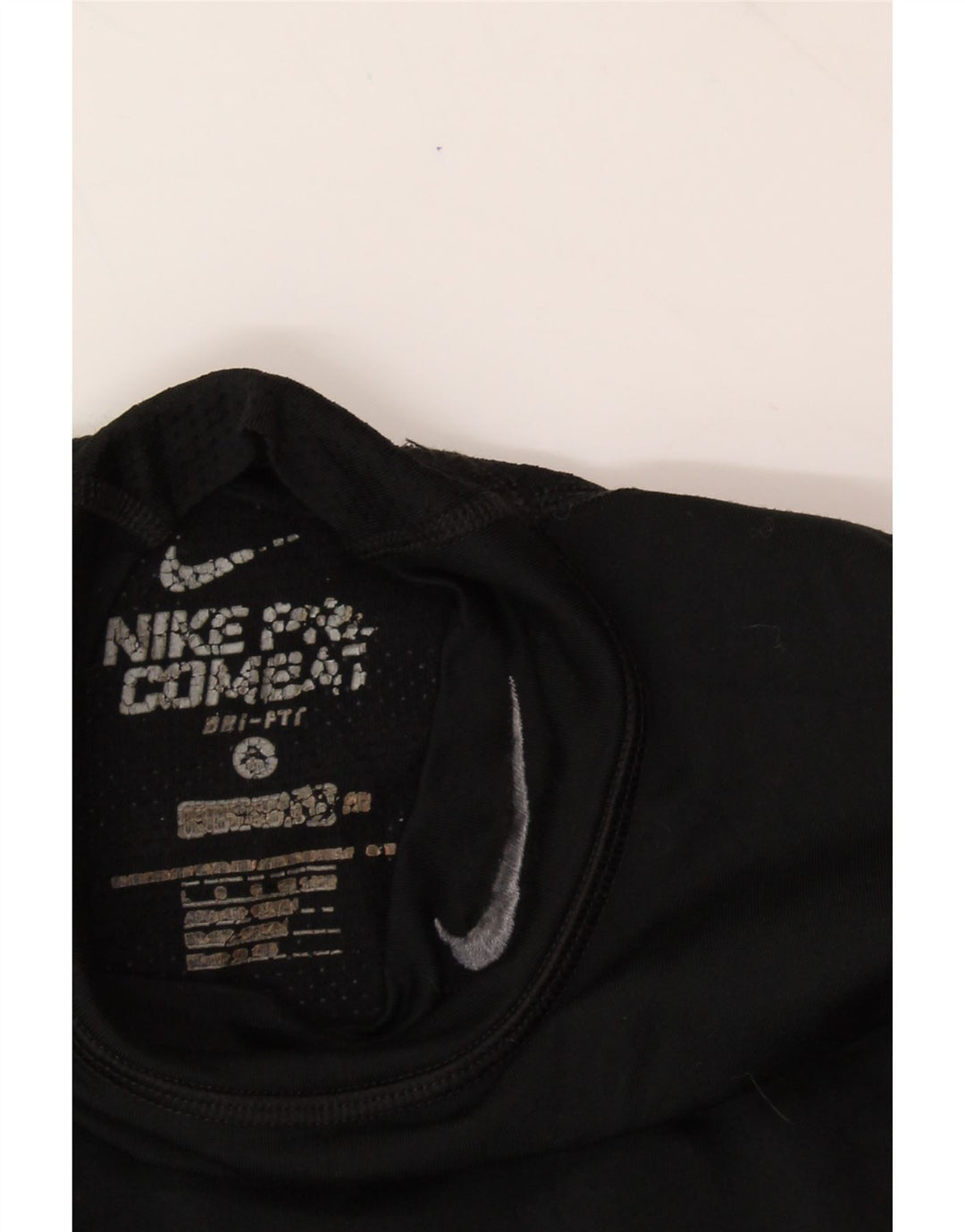 NIKE Boys Dri Fit Top Long Sleeve 12-13 Years Large Black Polyester Vintage Nike and Second-Hand Nike from Messina Hembry 