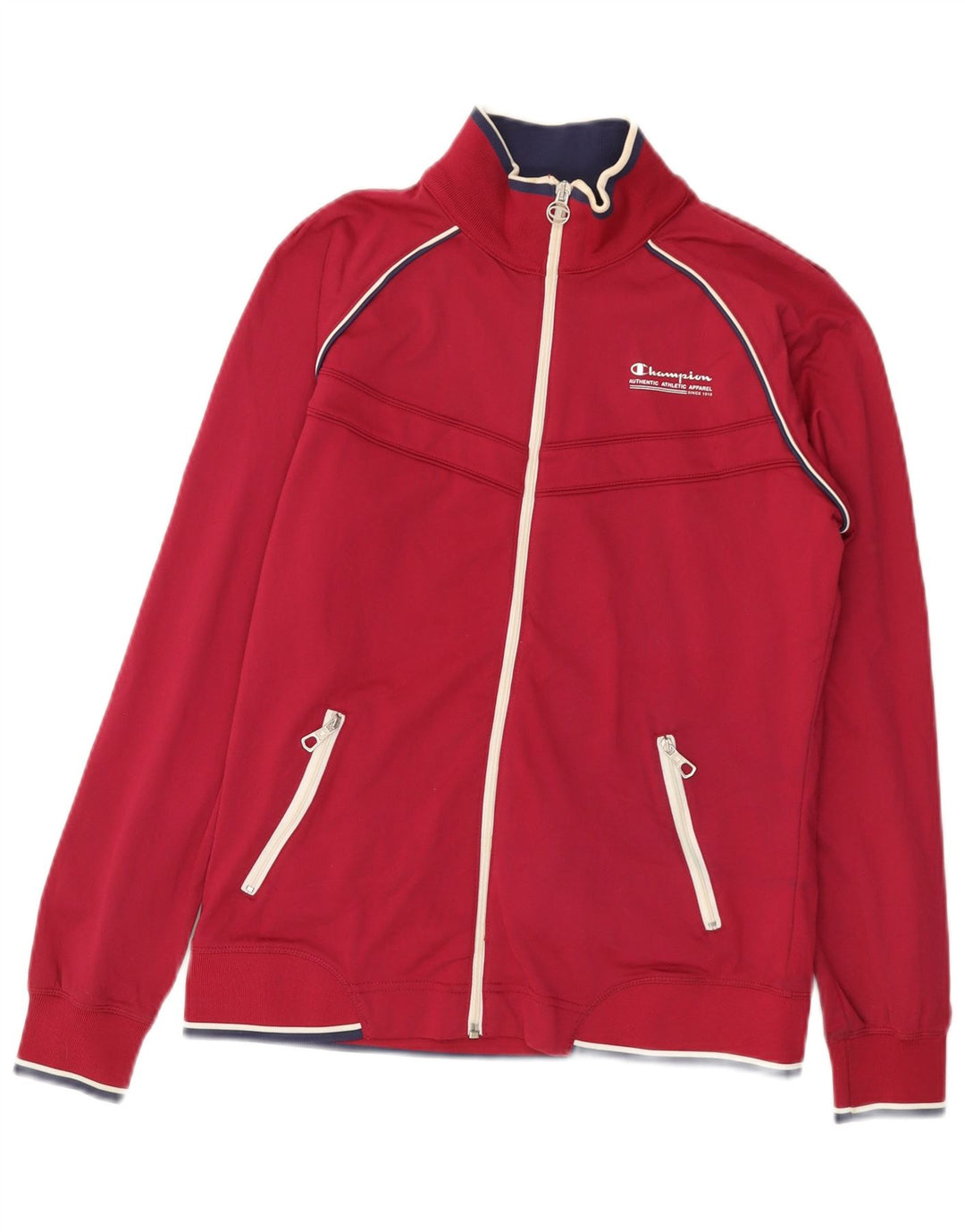 CHAMPION Womens Heritage Fit Trainingsanzug Top Jacke UK 14 Large Rot