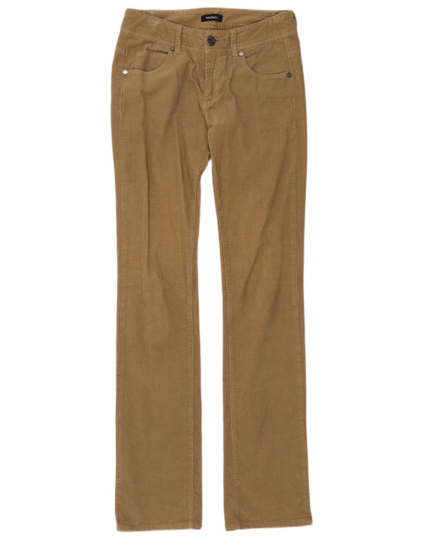Max & Co. Damen Gerade Cordhose UK 6 XS W28 L35 Beige Baumwolle