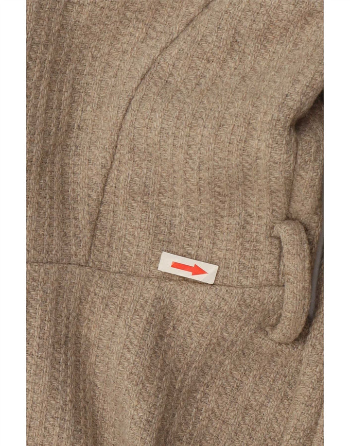 Oasis Damen Übergroßer offener Mantel UK 10 Small Beige Wolle