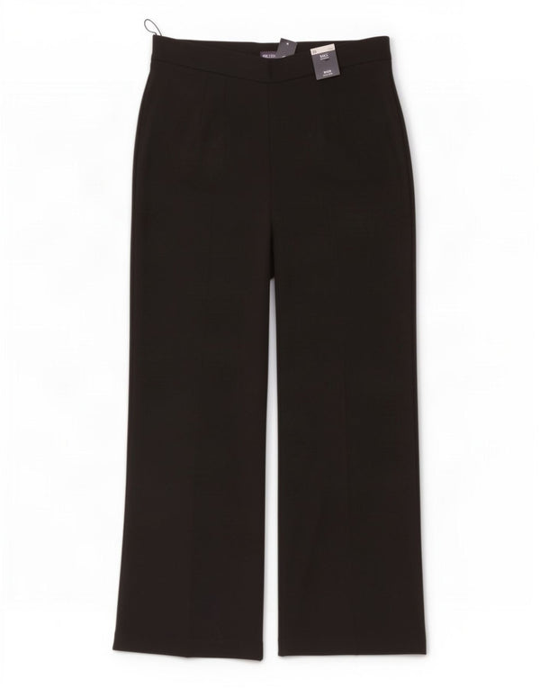Marks & Spencer Damen-Freizeithose mit hoher Taille, UK 20, 2XL, W38, L32, Schwarz