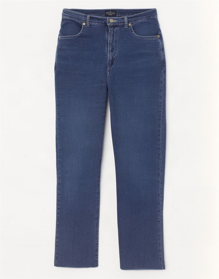 Trussardi Damen Straight Jeans W25 L26 Blau
