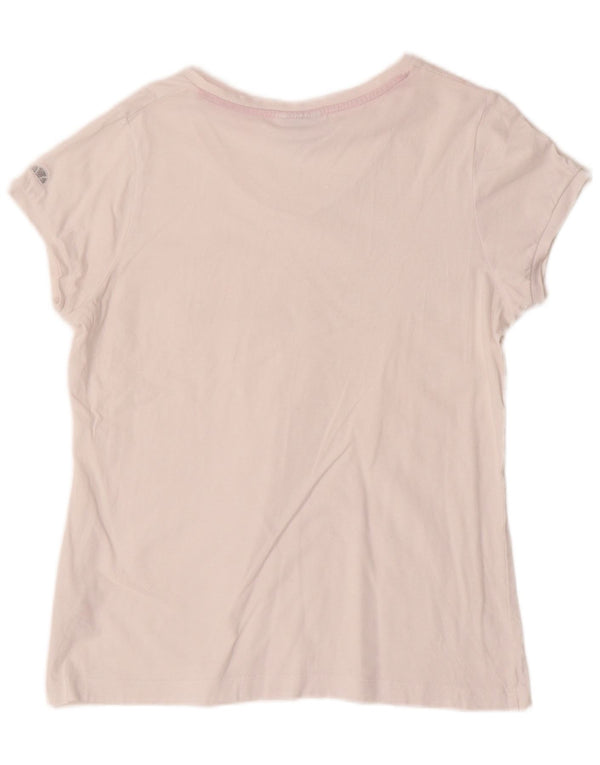 Ellesse Womens Graphic T-Shirt Top UK 14 Large Weiße Baumwolle