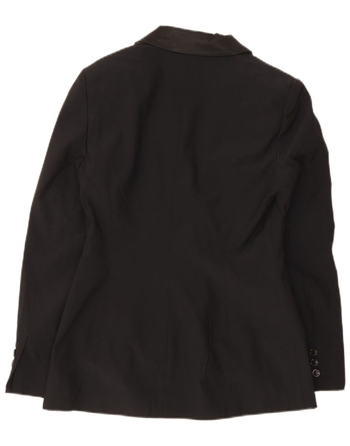Oasis Damen-Blazerjacke mit 1 Knopf, Gr. 10, Größe S, Schwarz, Acetat