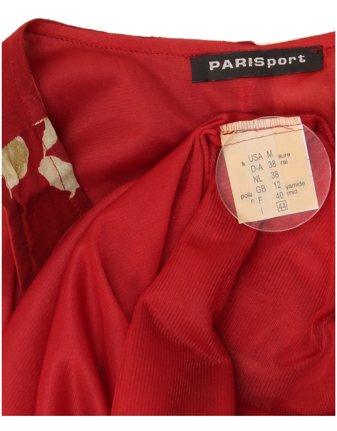 Paris Ärmelloses Damen-Maxikleid, UK-Größe 42, mittelrot, geblümt, Viskose