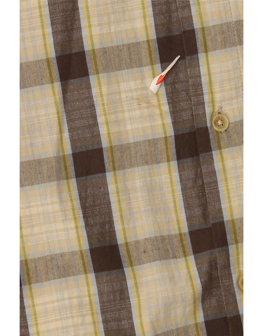 Marlboro Classics Herrenhemd XL Beige kariert Baumwolle