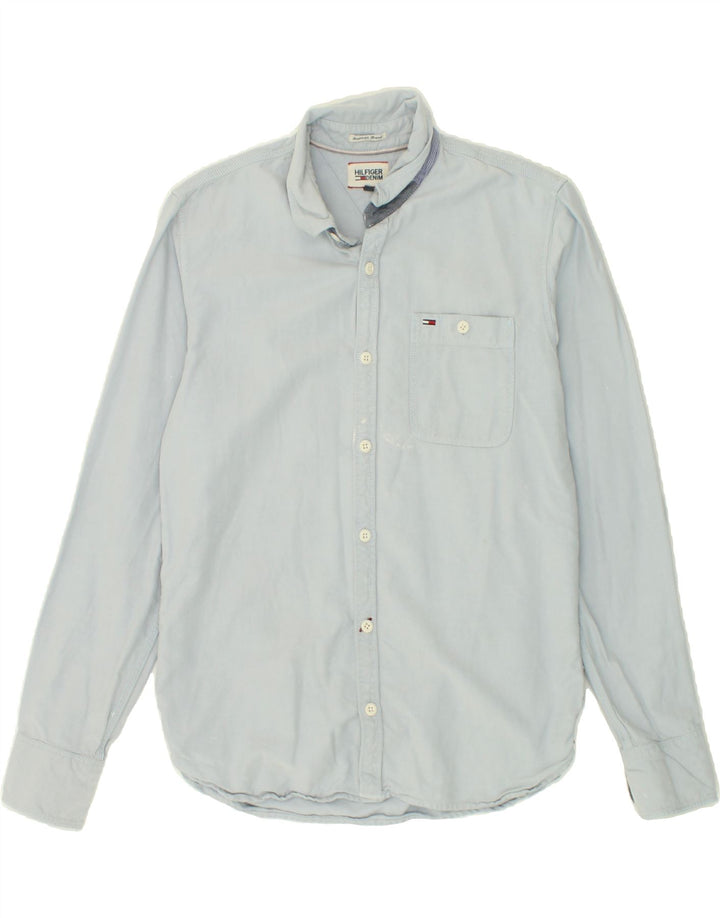 TOMMY HILFIGER Mens Shirt Medium Blue Cotton Vintage Tommy Hilfiger and Second-Hand Tommy Hilfiger from Messina Hembry 