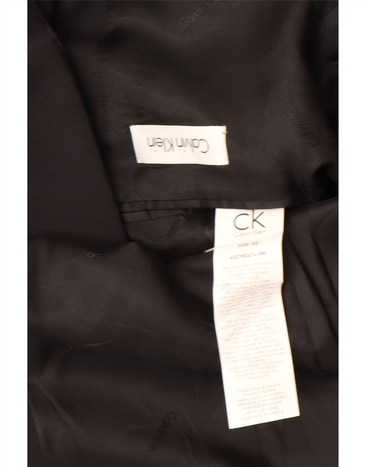 Calvin Klein Herren 2-Knopf-Blazerjacke IT 52 XL Schwarz Polyester