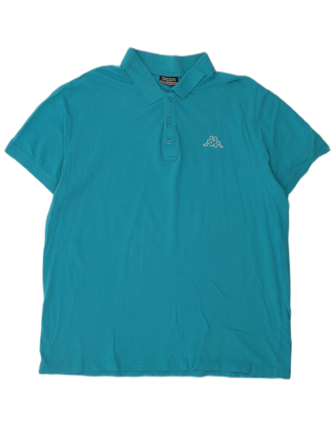 Kappa Herren Poloshirt 2XL Blau Baumwolle