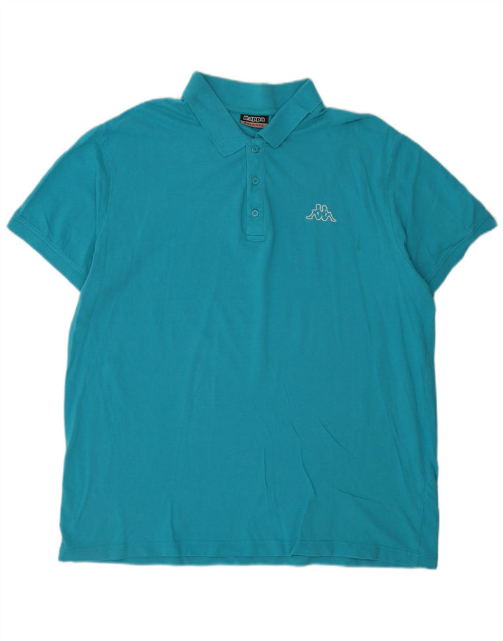 Kappa Herren Poloshirt 2XL Blau Baumwolle