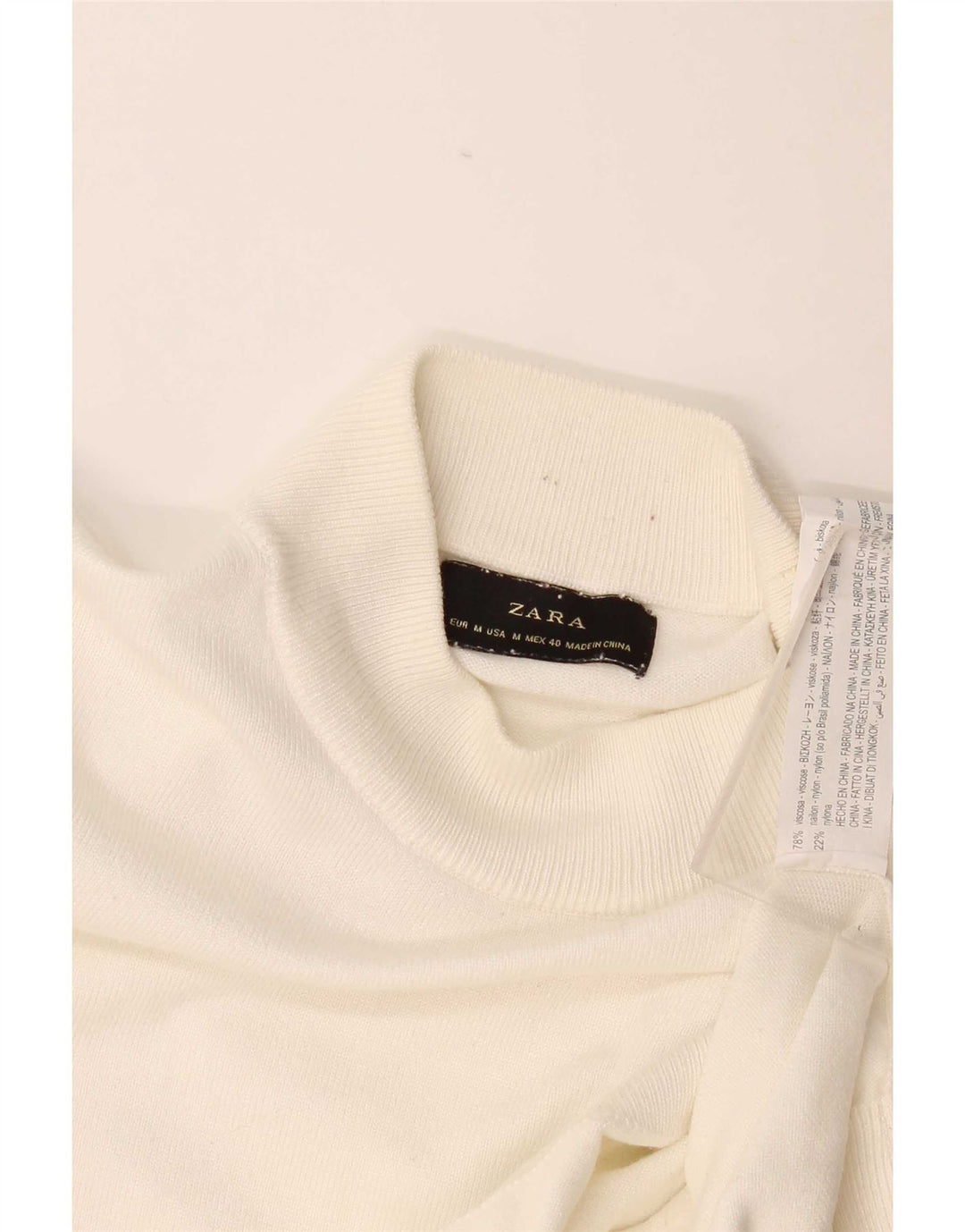 Rollkragenpullover für Herren von Zara, mittelbeige Viskose