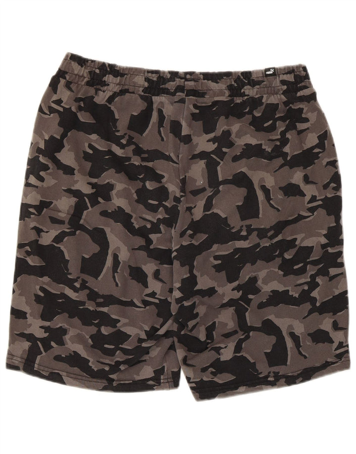 Puma Herren-Sportshorts, große graue Camouflage-Baumwolle