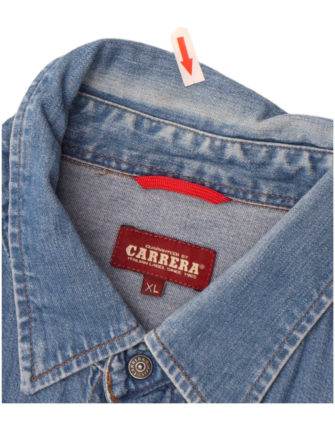 CARRERA Herren Jeanshemd XL Blau Baumwolle