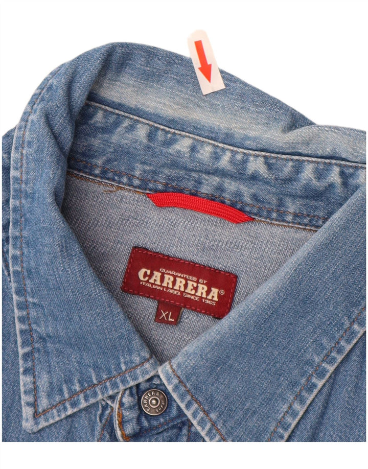 CARRERA Herren Jeanshemd XL Blau Baumwolle
