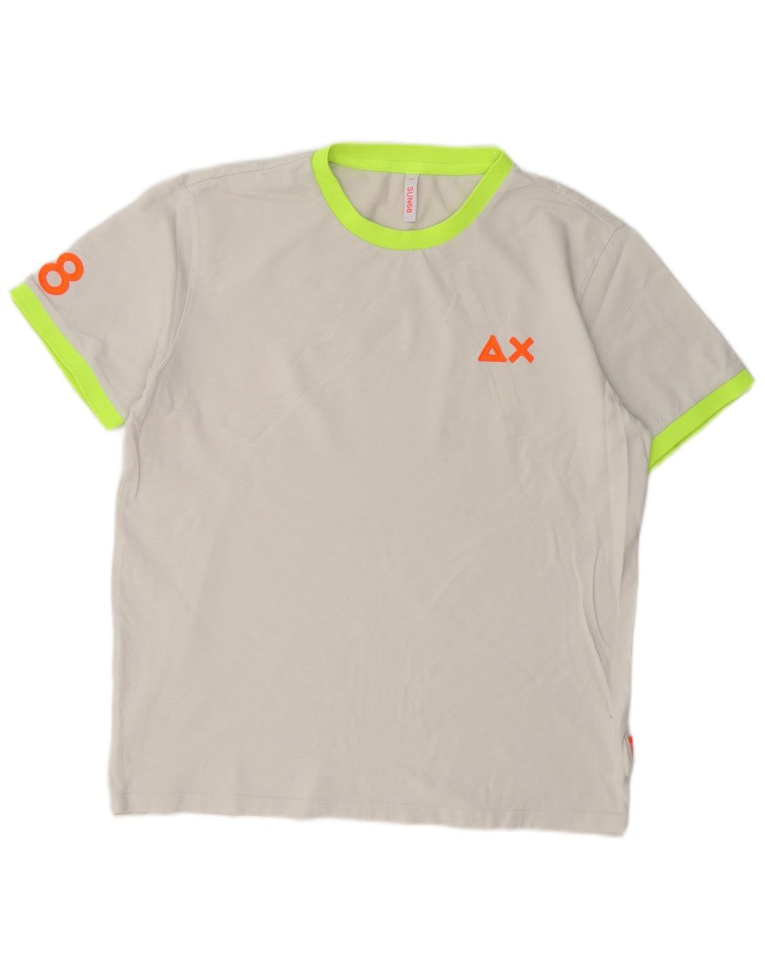 Sun68 Herren-T-Shirt mit Grafik, 2XL, graue Baumwolle