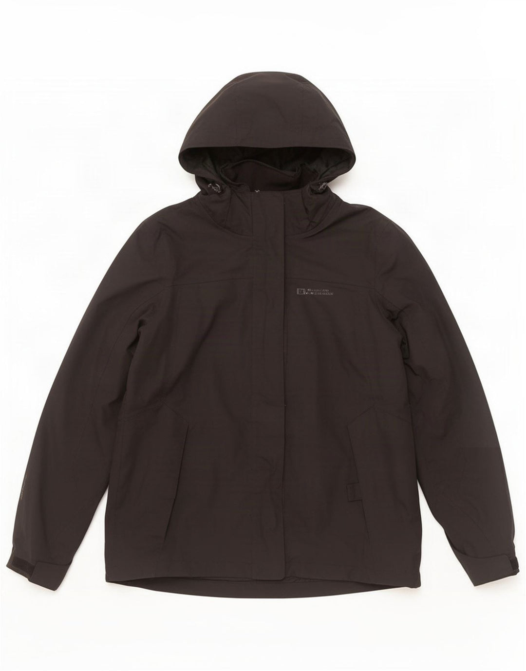 Mountain Warehouse Damen-Regenjacke mit Kapuze, UK 12, Mittelschwarz, Polyester