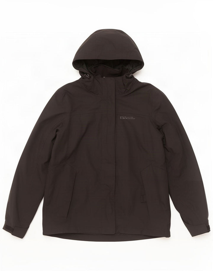 Mountain Warehouse Damen-Regenjacke mit Kapuze, UK 12, Mittelschwarz, Polyester