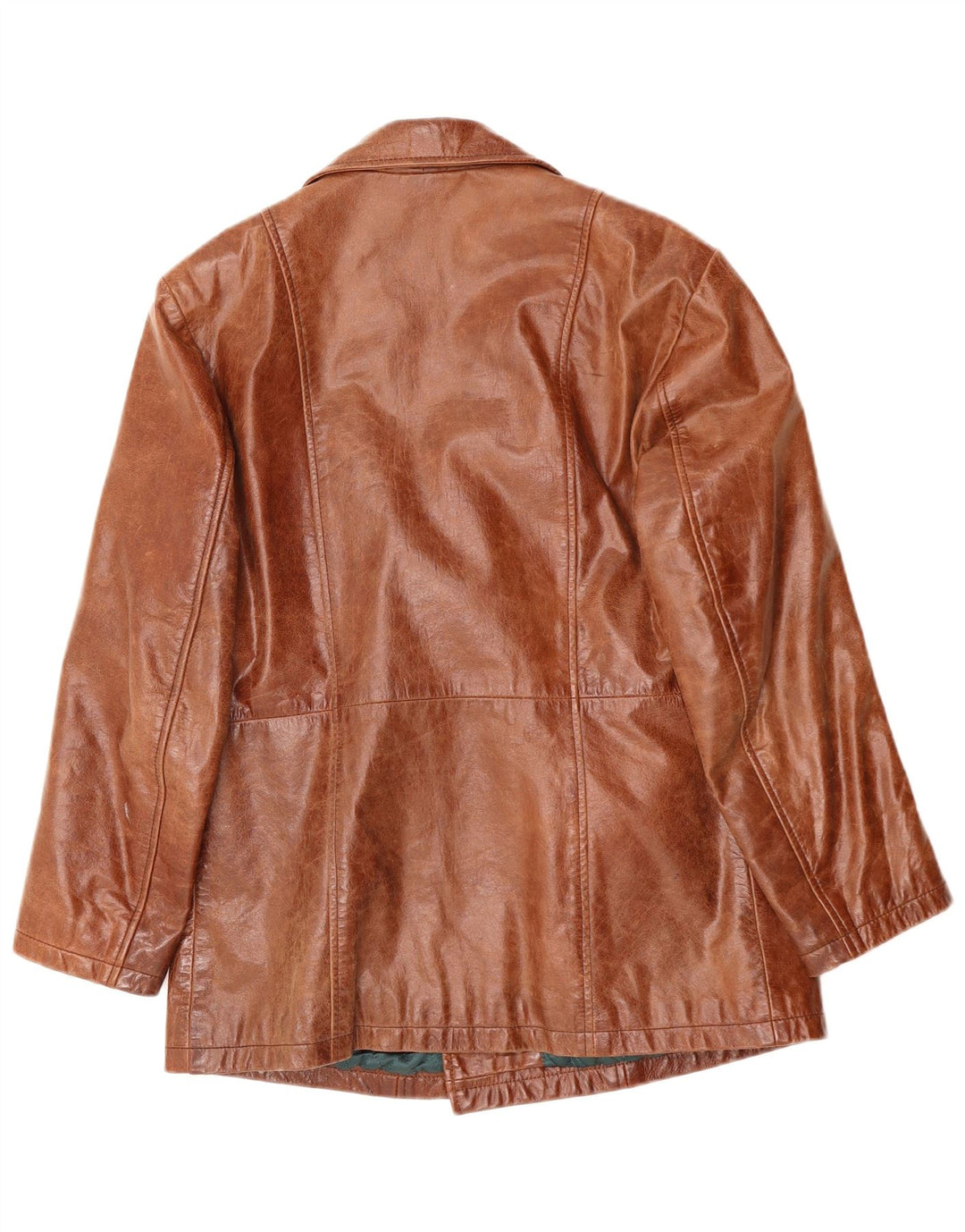 VINTAGE Herren Ledermantel UK 38 Mittelbraunes Leder