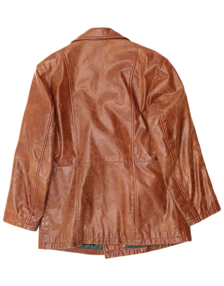 VINTAGE Herren Ledermantel UK 38 Mittelbraunes Leder