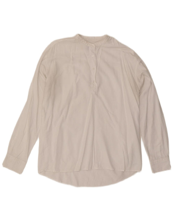Gant Damen Pullover Shirt UK 14 Large Weiß Lycra