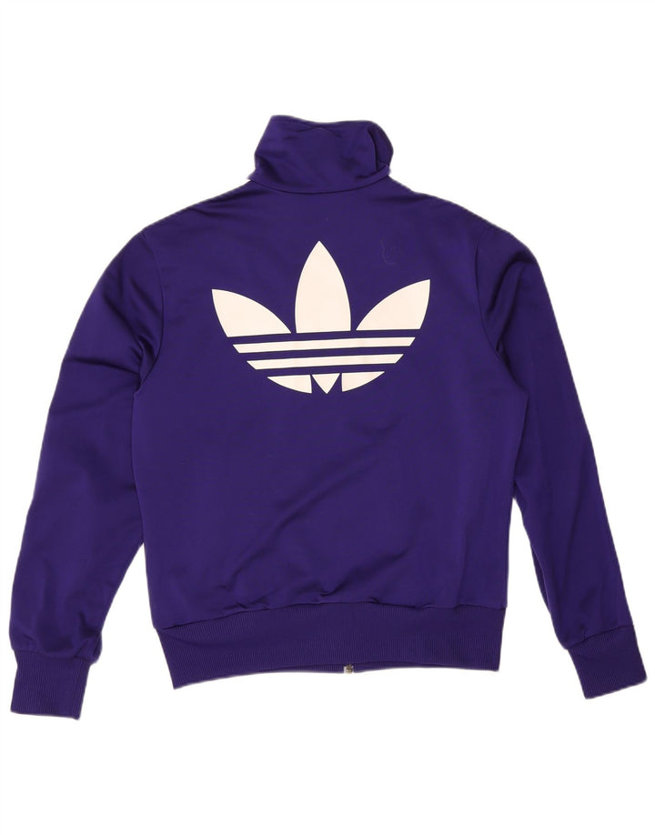 Adidas Damen Trainingsanzug Top Jacke IT 42 Medium Lila Polyester