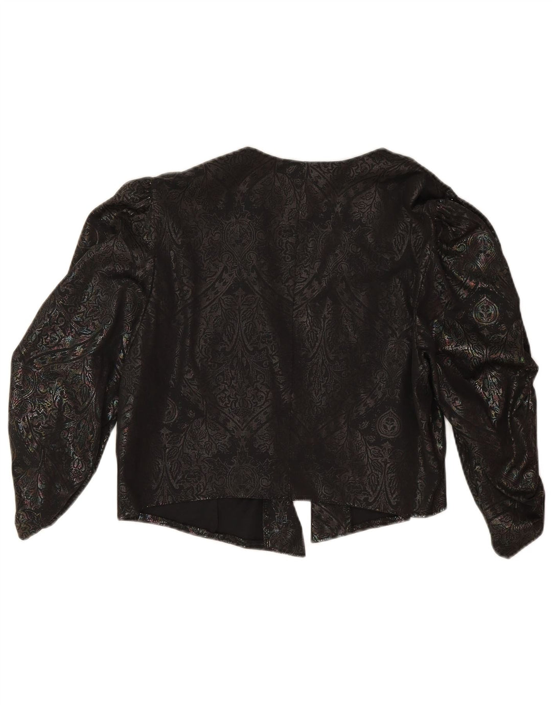 C & A Damen-Bolero-Oberteil mit 3/4-Ärmeln, IT 42, Mittelschwarz, Paisleymuster