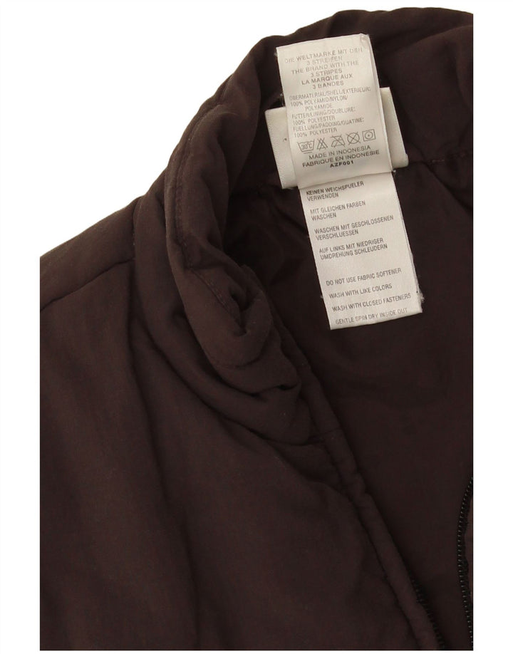 Adidas Damen Wattierte Weste UK 10 Small Braun Polyamid