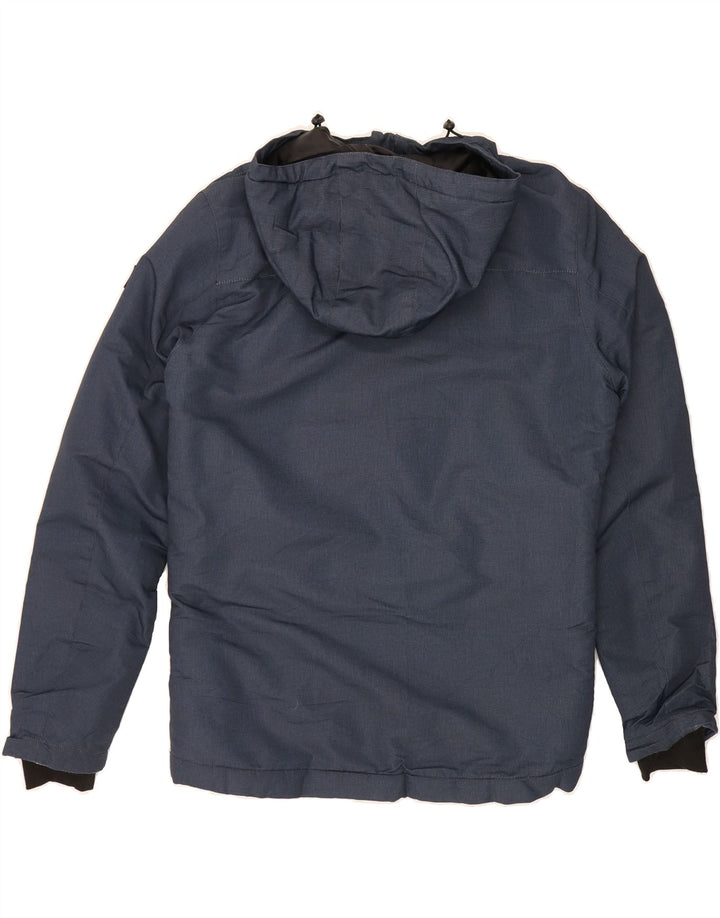 JACK & JONES Mens Hooded Windbreaker Jacket UK 36 Small Navy Blue Vintage Jack & Jones and Second-Hand Jack & Jones from Messina Hembry 