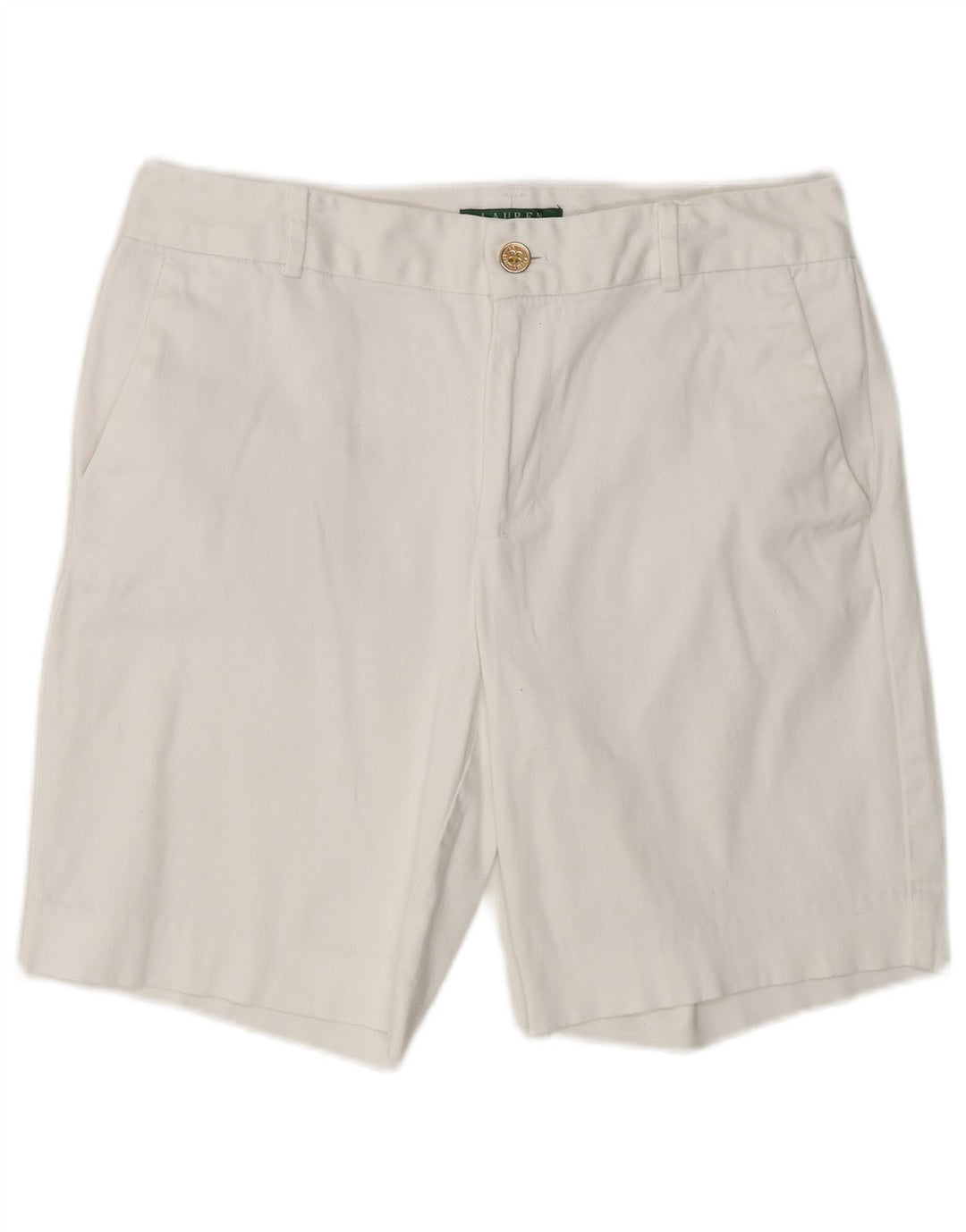 Ralph Lauren Damen Chinoshorts US 8 Medium W32 Weiße Baumwolle