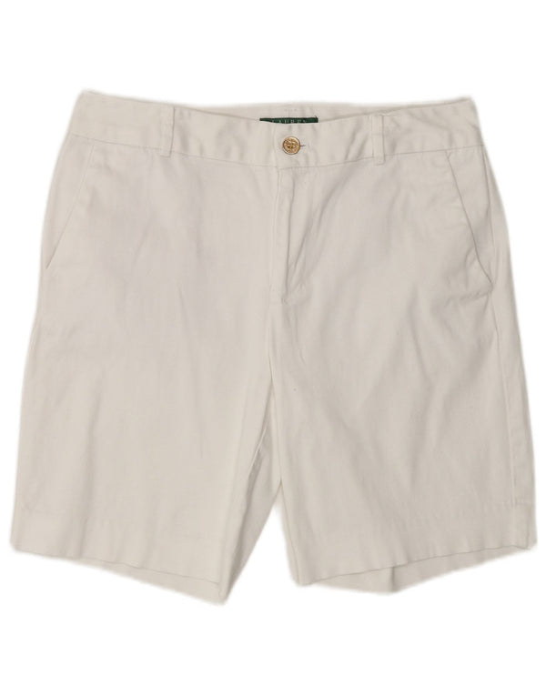 Ralph Lauren Damen Chinoshorts US 8 Medium W32 Weiße Baumwolle