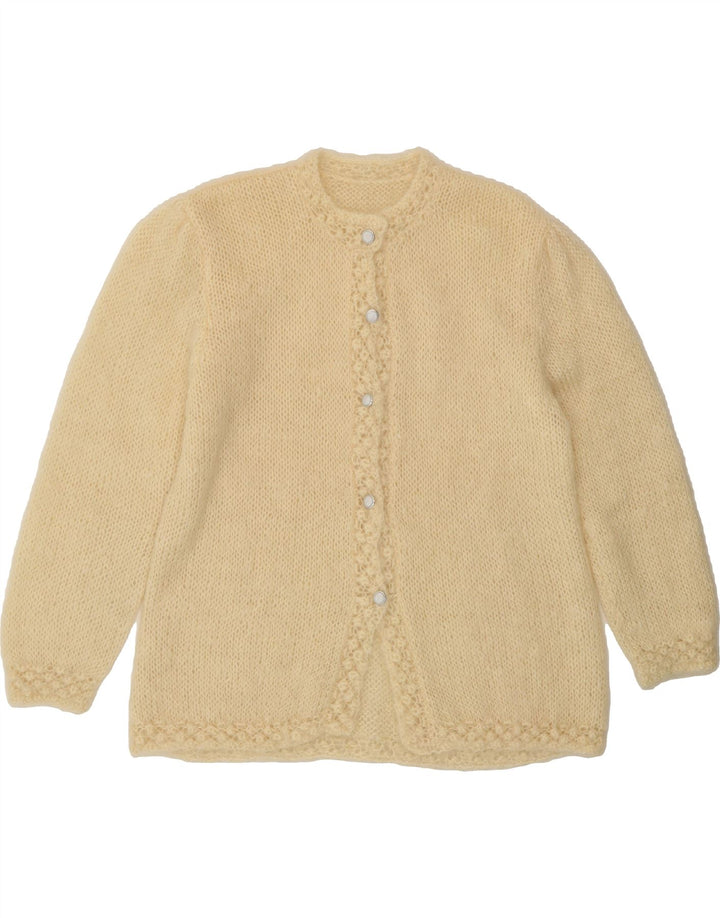 VINTAGE Womens Cardigan Sweater UK 16 Large Off White Vintage Vintage and Second-Hand Vintage from Messina Hembry 