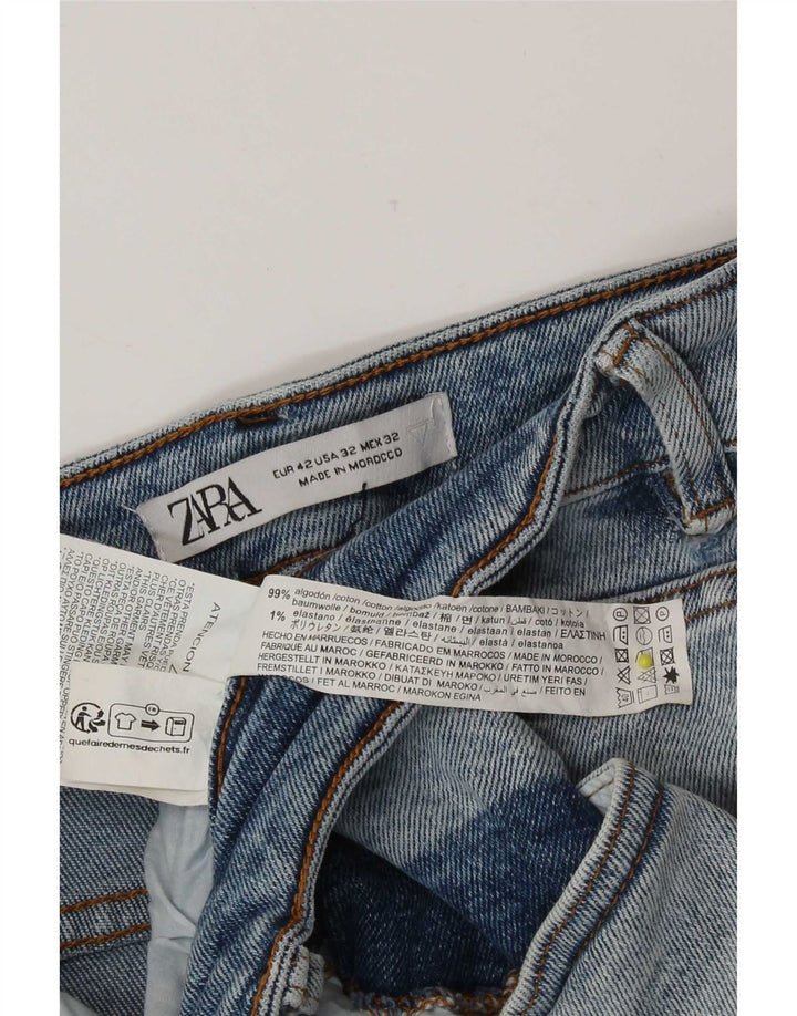 Zara Herren Jeansshorts EU 42 Large W32 Blaue Baumwolle